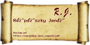 Répászky Jenő névjegykártya